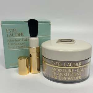 Vtg Estee Lauder Loose Face Powder BUFF 08 Moisture Balanced Translucent Brush